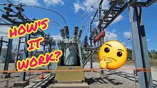 How's it work? High voltage hydraulic McGraw Edison OCB. Power circuit breaker trip & close.