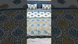 ✨Super Premium 4 PC Bedding Set #BeddingSet #HomeDecor #CottonComforter #YouTubeShorts #MadeInIndia