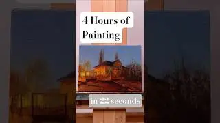 4 Hours of Painting in 22 Seconds &ndash; Small Abandoned House #oilpainting #art #landscapepainting