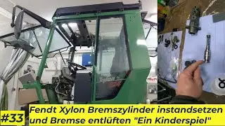 TreckerVLOG#33 Fendt #Xylon Bremse instandsetzen u entlüften, Dichtung Bremskraftverstärker wechseln