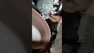 Grinding on  scissor edges | Sharpening on scissors #shorts #mechtechstuff #hindi