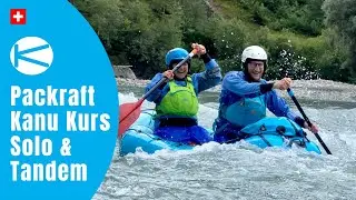 Tandem Packraft im Kanu mit Stechpaddel