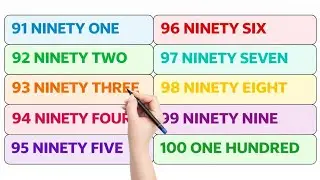 91 to 100 Counting with Spelling | Colourful Numbers for Kids 🌈