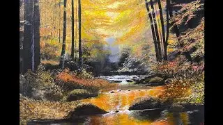Beauty of the nature acrylic painting time-lapse 