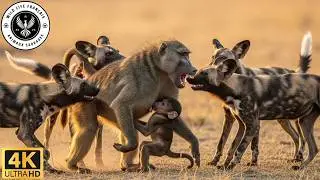 Une Mère Singe Affronte des Chiens Sauvages pour Sauver son Petit #Documentaireanimalier