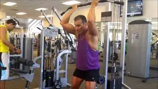 Abs on lat machine