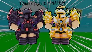 Trinity (light angel) duo in Roblox Bedwars