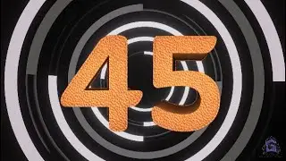 Countdown, 45 to 0. with hoops background. - Cuenta regresiva, 45 a 0. con fondo de aros.
