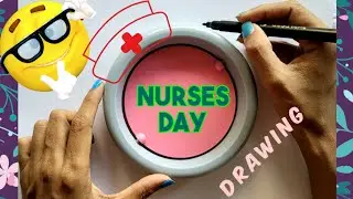 International Nurses Day Drawing | Easy way to draw Nurses day poster #internationalnursesday