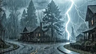 Rain Sounds for Sleeping 🌧 | Fall Asleep Fast with Deep Thunderstorm Ambience | Calming White Noise