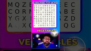 🌽Can you spot the Vegetables #shorts #wordsearch #puzzle
