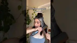 Month 11 | gray hair grow out 👩🏼&zwj;🦳🩶 #grayhair #grayhairtransition #gray #hairstyling #hairstyles