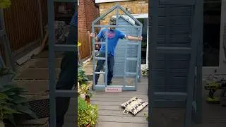 UPGRADE! Mini Greenhouse 🩵 #minigreenhouse #gardeningtips #greenhouse #shortsvideo