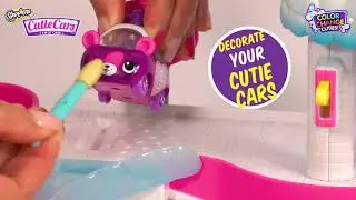 SHOPKINS CUTIE CARS | How to use &ldquo;Splash &lsquo;n&rsquo; Go Spa Wash&rdquo; Playset | Color Change Cuties | Season 3