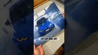 Making a custom car LED wall art! #acrylicsigns #ledsigns #wallart