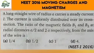 A long straight wire of radius a carries a steady current i . The current is uniformly distributed o
