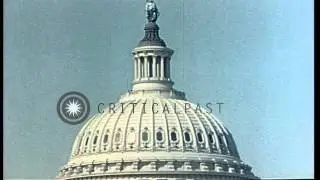 View of the Capitol Building from Library of Congress in Washington DC, United St...HD Stock Footage