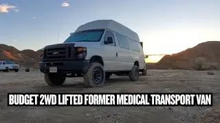 Econoline van build 2wd lift kit Medical Transport high top budget Camper van overland project