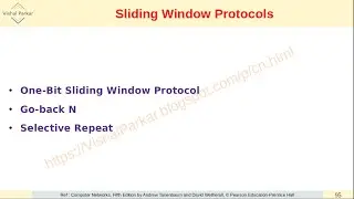 Sliding Window Protocols - 1-bit, Go-back-n, Selective Repeat