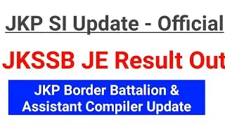 JKP SI Fresh Update -  Official || JKSSB Fresh Updates || JKP Border Battalion?????????