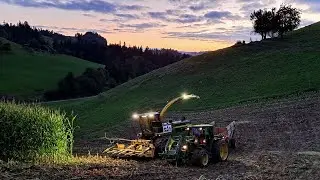 Maishäckseln am Abgrund mit John Deere 6850 | Aebi TP 470 Cap View