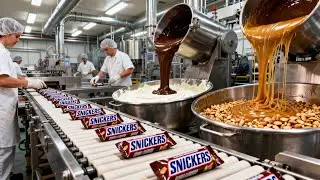 Inside the Modern Snickers Factory | How Millions of Snickers Bars Are Made Every Day (Full Process)