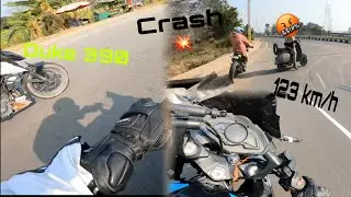 Race ho gyi 💀 Duke 390 crash hone se bch gyi 🤬🥹 #youtube #rider #vlog @rev_rider__07 