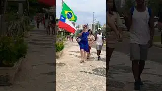 Barra da Tijuca best beach walk in Brazil 🇧🇷 #visitrio #riosunset #travel #shorts
