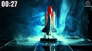 1-Minute Rocket Launch Countdown Timer 🚀⏱️ | Start & End Notification + Ticking Sound