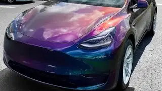 Tesla Model Y в пленке 3M Deep Space | ColorShift Films