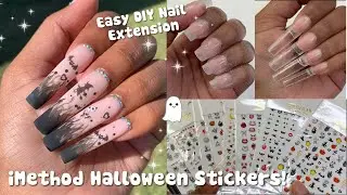 Тестируем набор для ногтей и клея &laquo;Жуки&raquo; | Первый дизайн на Хэллоуин 👻 | Наклейки на Хэллоуин iMethod Beauty