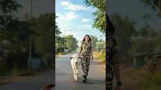 Indian Army Lady Saved Injured Cow on Road, Fed Birds Even After That #ai #army #kindness