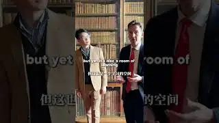 British Lord Simon Kerry showed me around his home library. This photo of the King and Queen of the