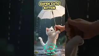 Flying Cat With an Umbrella | Cute & Funny Animation. #shorts #funny #viral #fypyoutube #fyp #ai