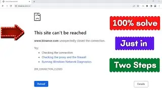 How to Fix This Site Can't be Reached Error in Google Chrome | Binance Site Can't Be Reached Problem