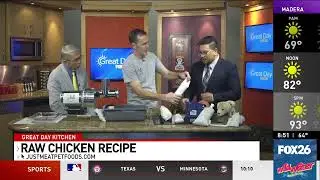 Good Day KMPH 26 Second Segment. Making chicken raw meat dog food.
