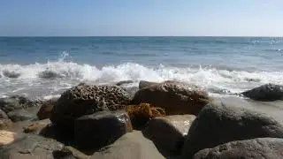 Santa Monica ocean waves and background music