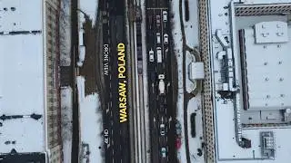 Snowy Warsaw from Above ❄️ Winter Drone Footage (4K)
