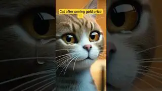 Cat after seeing gold price😭#cat#gold#trending#today #youtubeshorts#viral#gato #youtubeshorts#latest