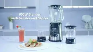 600W Blender with Grinder and Mincer