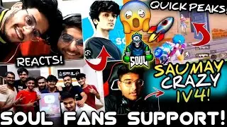 SouL Skipz On SouL Blaezi😻Shocked By SouL Fans Support🚀Saumay Unstoppable 1v4😱