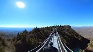 Mile High Swing Bridge 360 Walk Grandfather Mountain