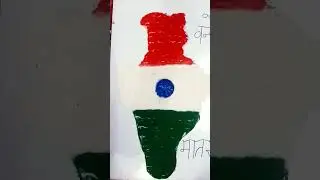 how to make# India map flag#with rangoli tricolour #art#Independence day🇮🇳🇮🇳🙏🙏🧡🤍💚