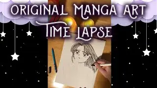 Original Manga Art Time Lapse - sketching and inking