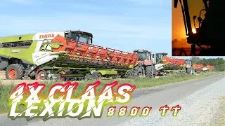 4 Claas Lexion 8800 tt  - voll in Ihren Element