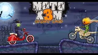 Moto X3M 👻Spooky Land👻 [1-10 Level Gameplay]