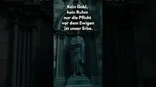 Kein Gold, kein Ruhm. Nur die Pflicht vor dem Ewigen ist unser Erbe.