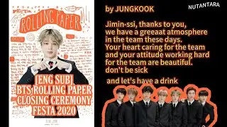 [ENG SUB] BTS ROLLING PAPER CLOSING CEREMONY FESTA 2020