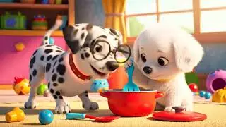 Puppyl  Fluffy and Snowy | My dog's chaotic fried rice cooking session!