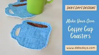 Coffee Cup Coaster Set : DIY Cloth Drink Coaster Sewing Project